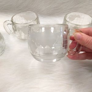 Vintage Nestlé Glass Globe Coffee Mug, set of 4